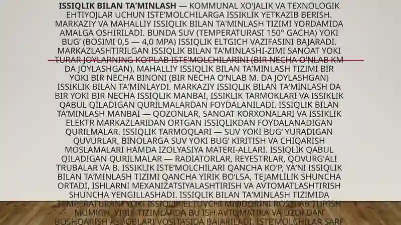 Issiqlik bilan ta'minlash tizimlari 3