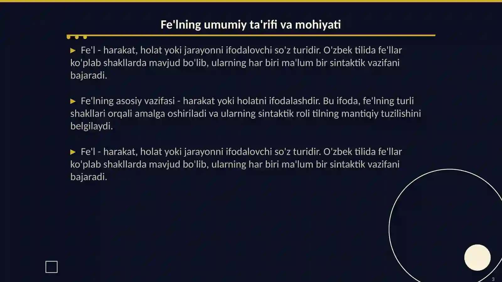 Fe'lning vazifadosh shakllari 3