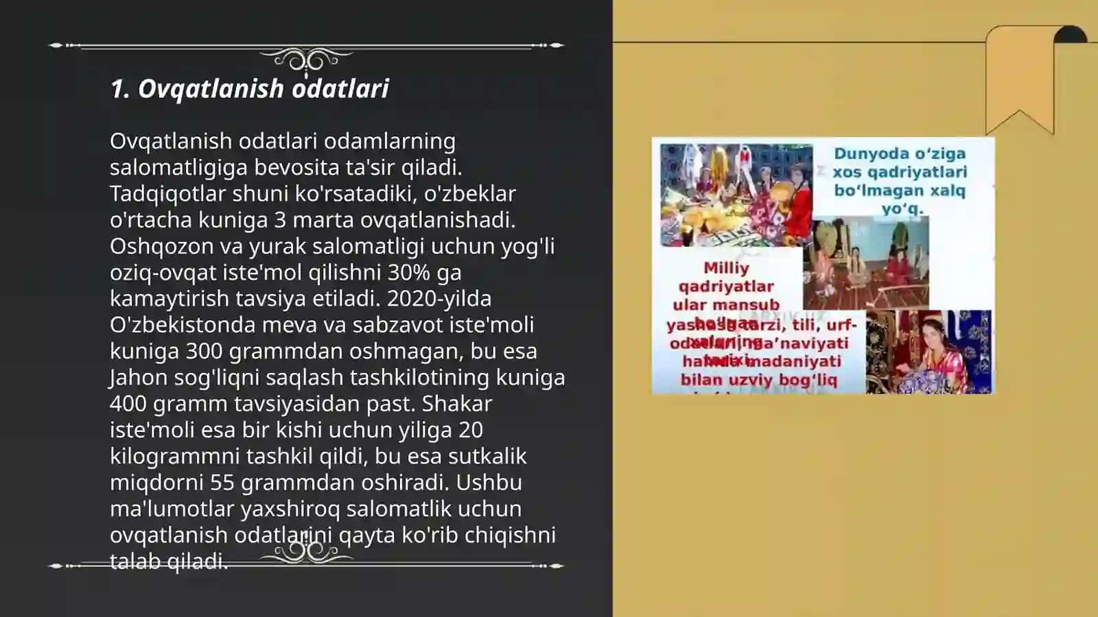 Ovqatlanish odatlari 3