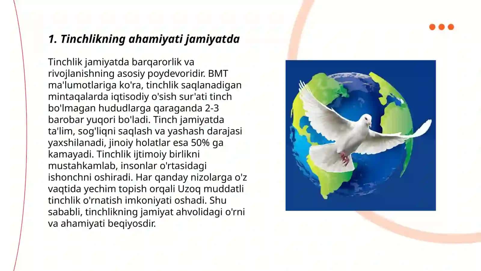 Tinch va xotirjam yashash baxti 3