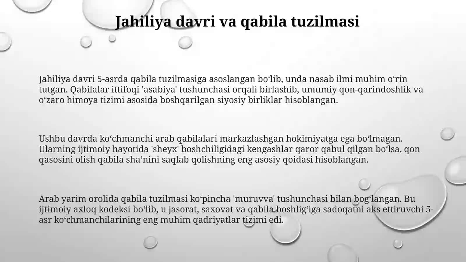 V - XV asrlarda Arabiston yarim oroli 3