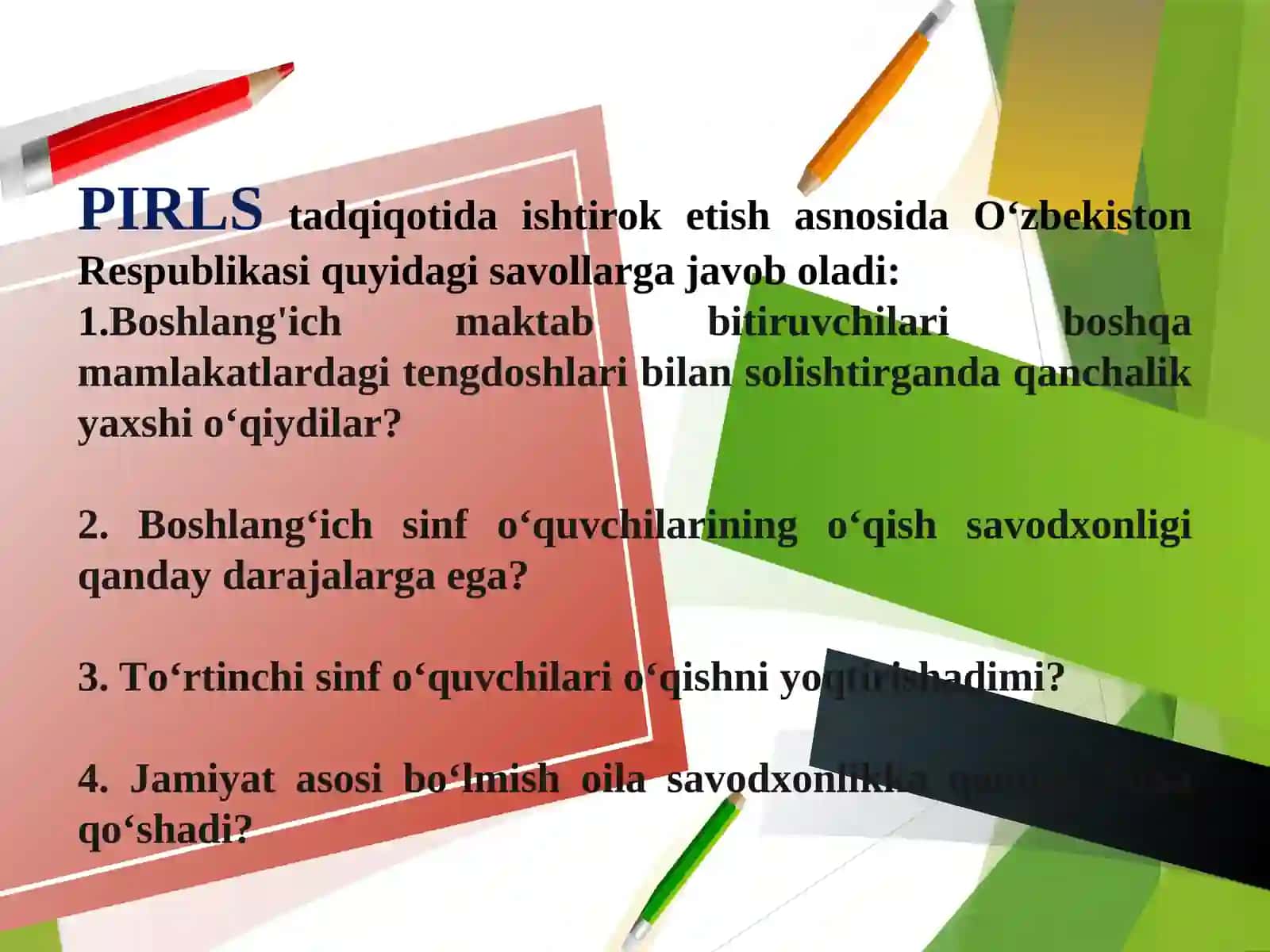 PIRLS xalqaro baholash dasturi 3