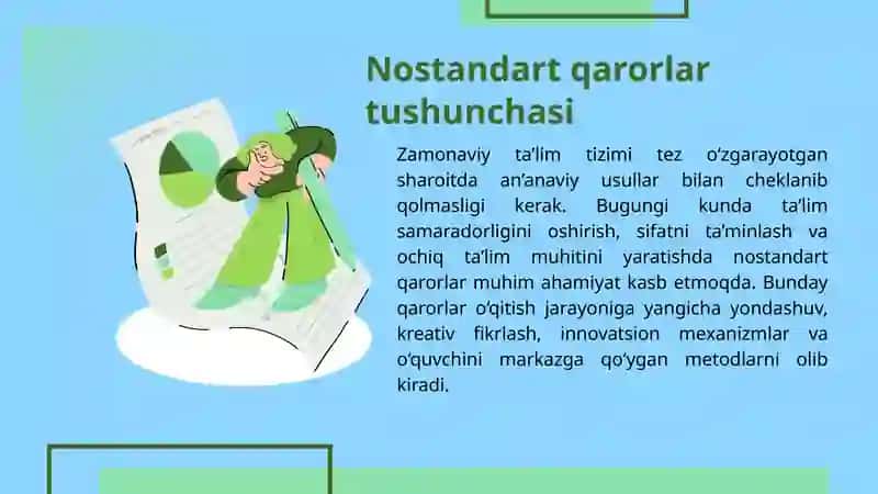 Nostandart qarorlar tushunchasi 3