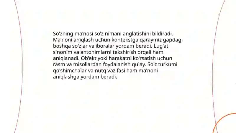 so'zning ma'nolarini o'rganamiz 2-sinf 3