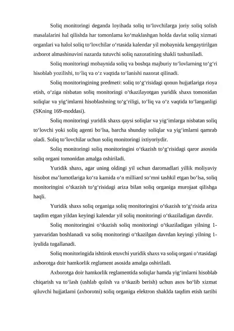 SOLIQ MONITORINGINI O‘TKAZISH TARTIBI 3