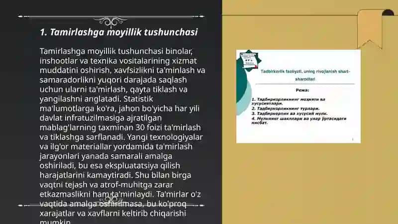 Tamirlashga moyillik va uning kõrsatkichlari 3