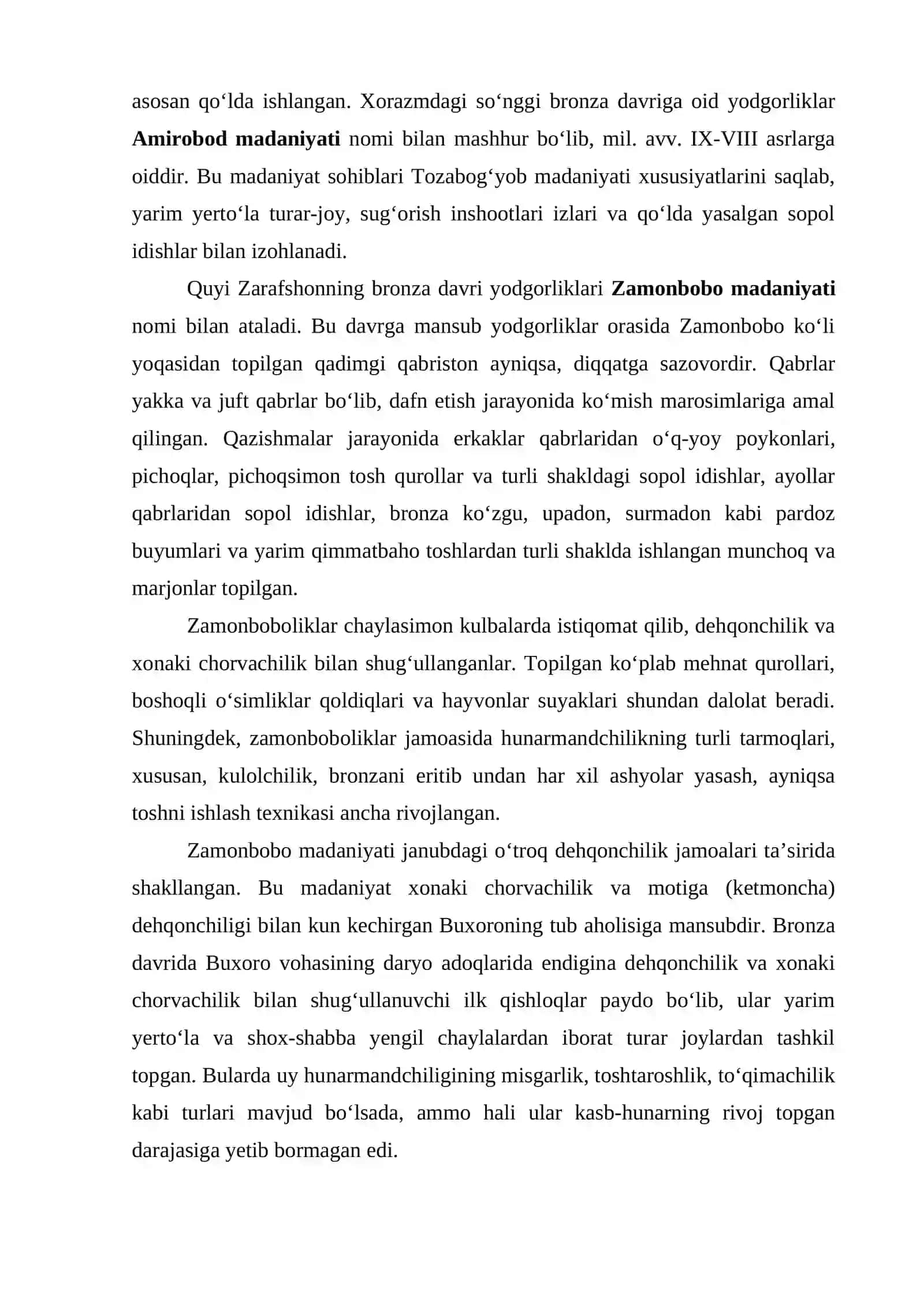 O`RTA OSIYODA BRONZA DAVRI ORNAMENTI VA TASVIRIY SANATI 3