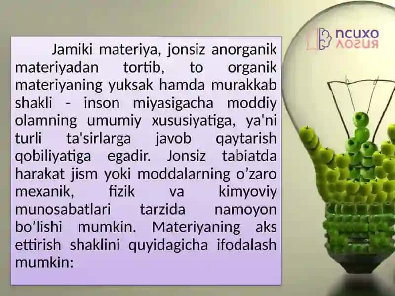 Psixika va ongning taraqqiyoti 3