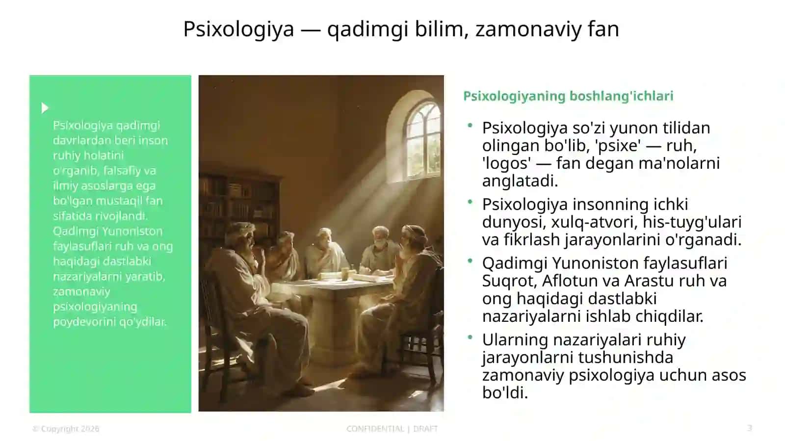 Psixologiya Tarixi: Kirish 3