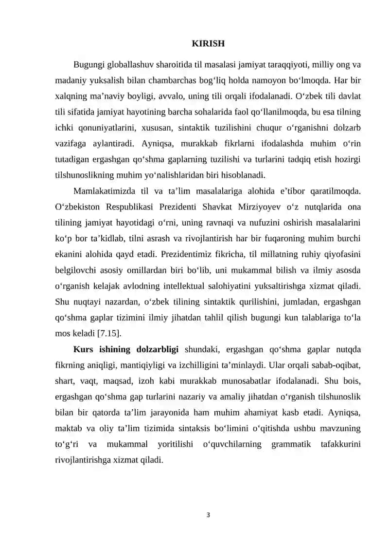 ERGASHGAN QO‘SHMA GAP TURLARI 3