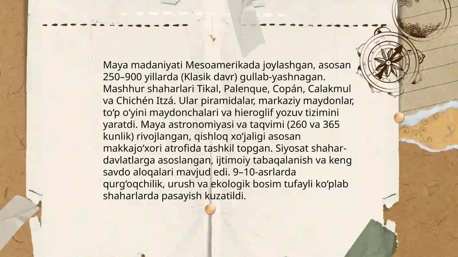 Maya madaniyati va shaharlari 3