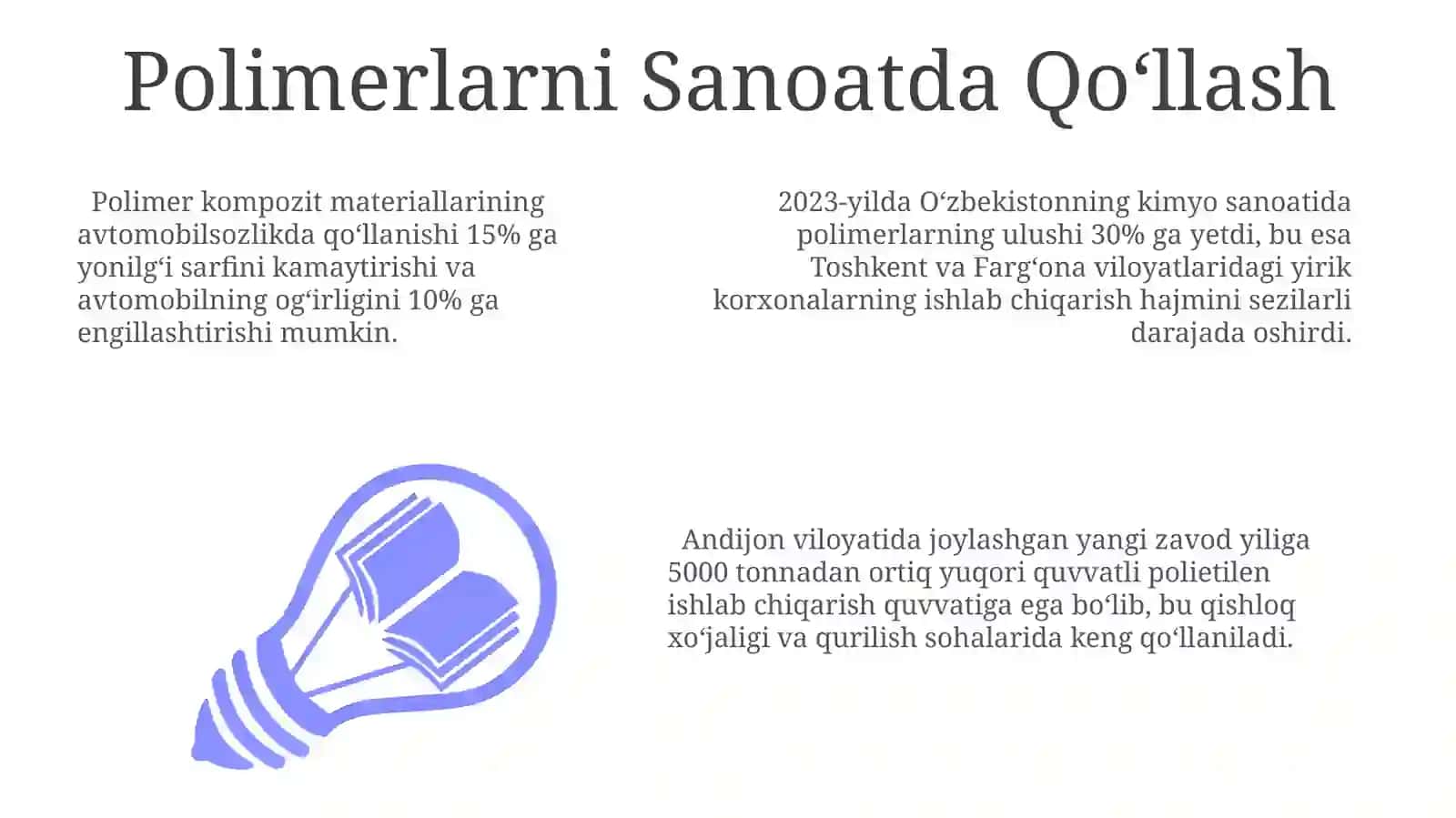 Polimer Materiallar va Ularning Qo‘llanilishi 3