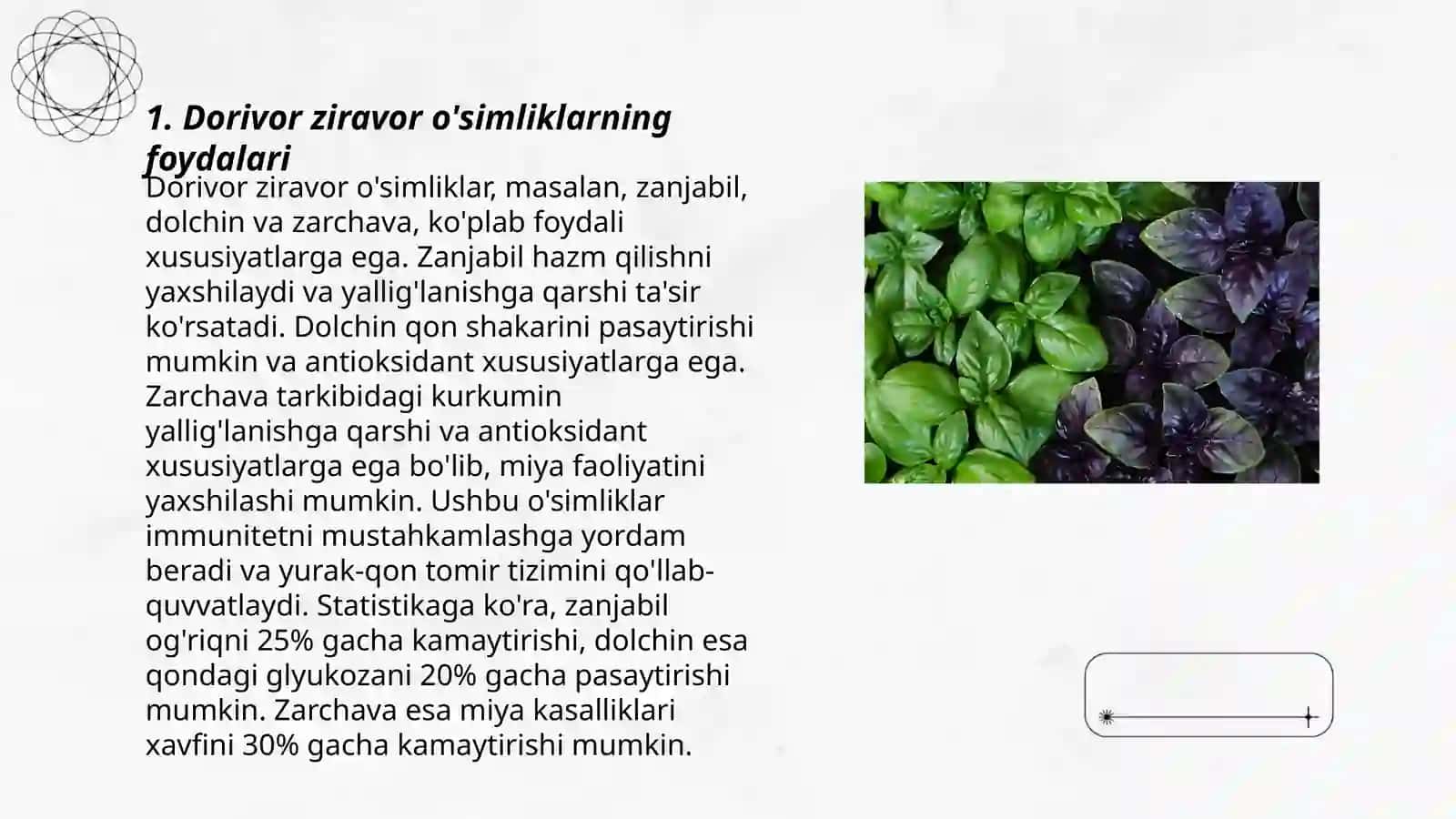 Dorivor ziravor o'simliklar 3