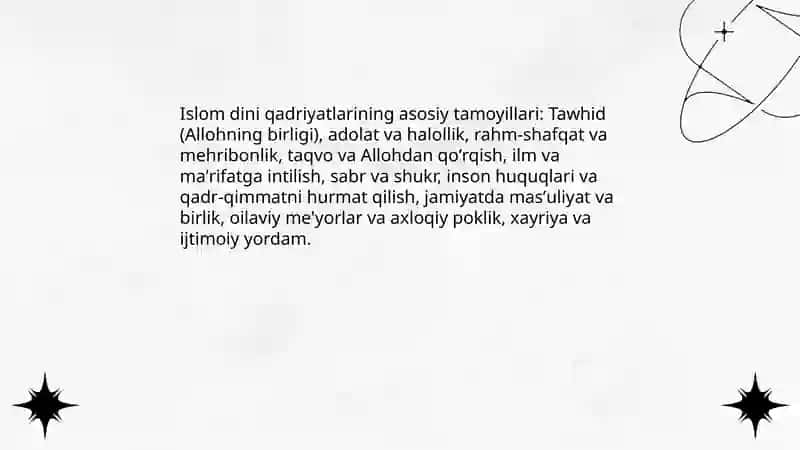Islom dini qadriyatlar va ma'rifat 3
