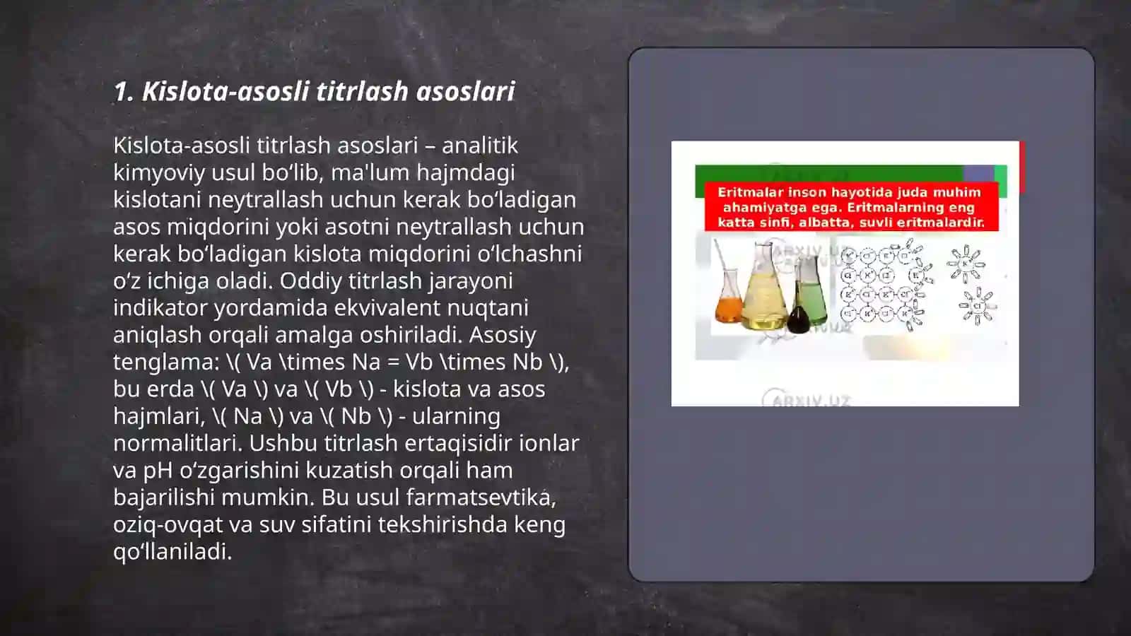 Kislota-asosli titrlash asoslari 3
