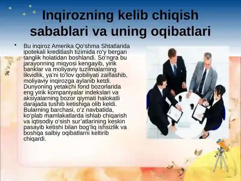 IQTISODIY INQIROZLARNING MAZMUNI VA VUJUDGA KELISH SABABLARI 3