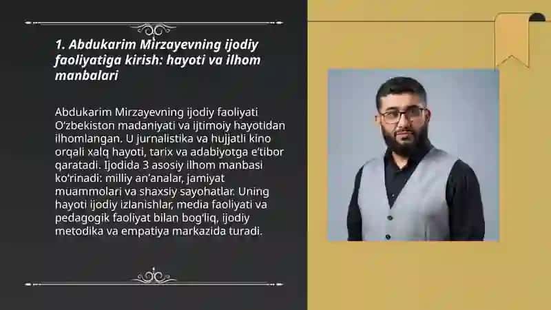 Abdukarim Mirzayev ijodiy faoliyati 3