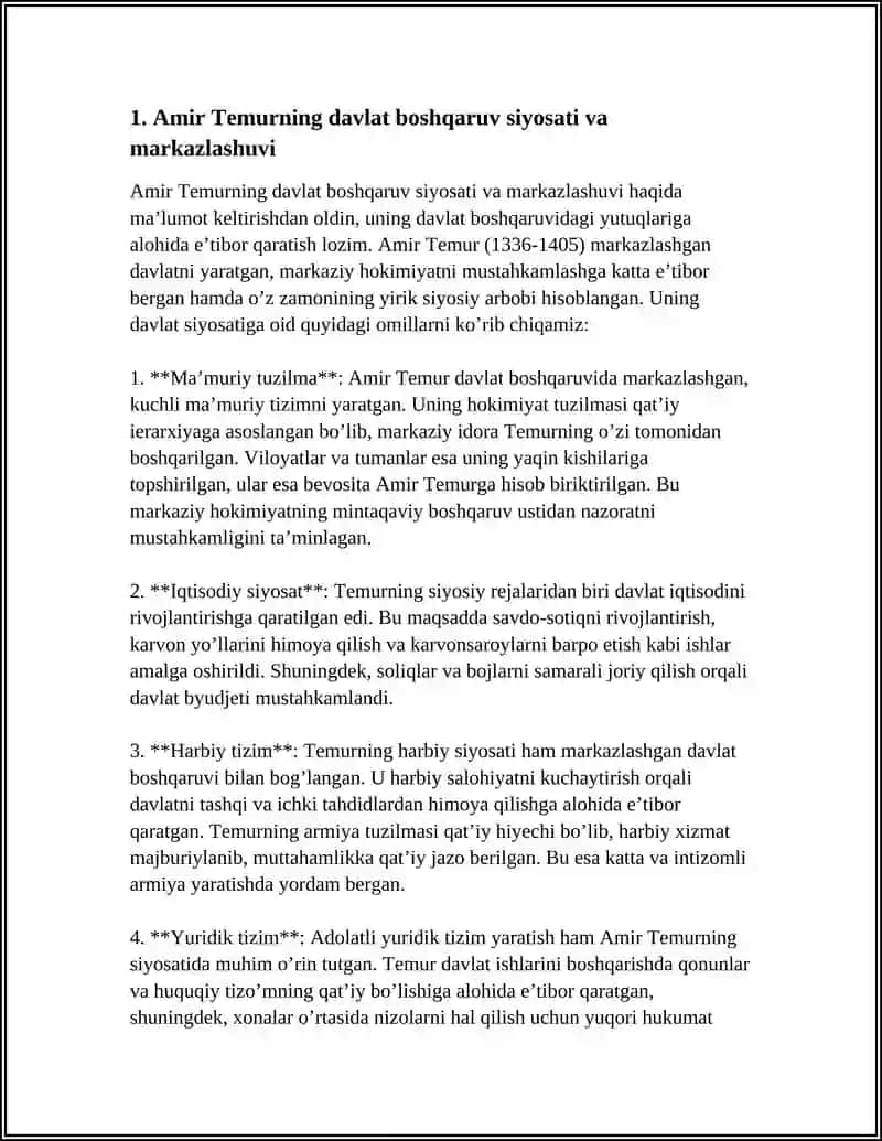 AMIR TEMUR – BUYUK DAVLAT ARBOBI 3