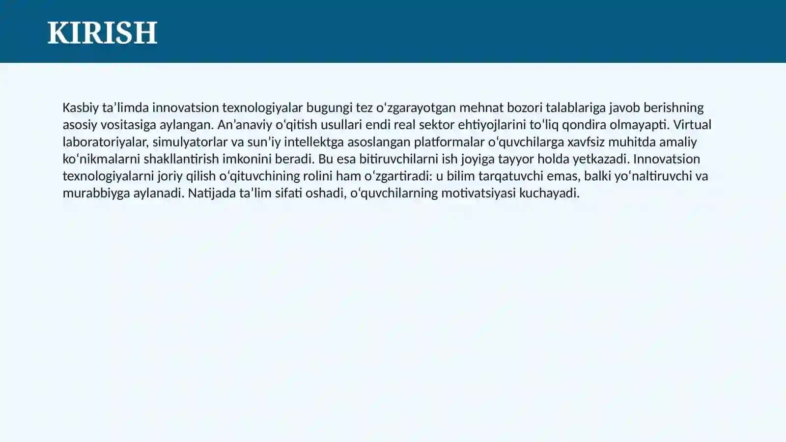 KASBIY TA`LIMDA INNOVATSION TEXNOLOGIYALAR 3