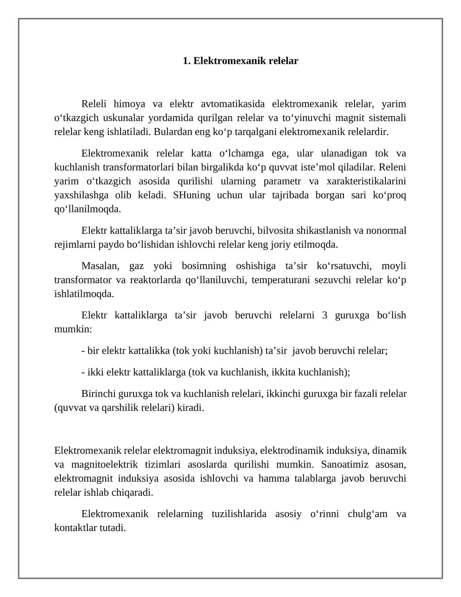 ELEKTROMAGNIT RELELARINI ISH PRINSIPI 3