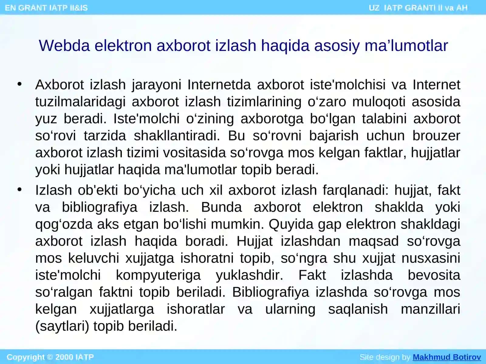 INTERNETDAAXBOROT IZLASH 3