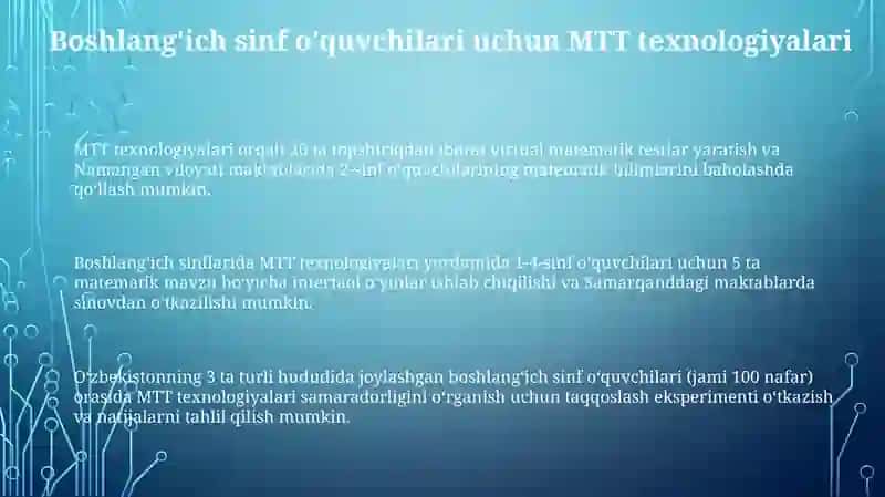 MTT texnologiyalari va matematika 3