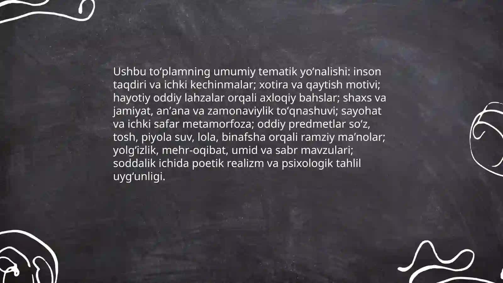 Ulugʻbek Hamdam oʻzbek hikoyachiligi ustasi 3