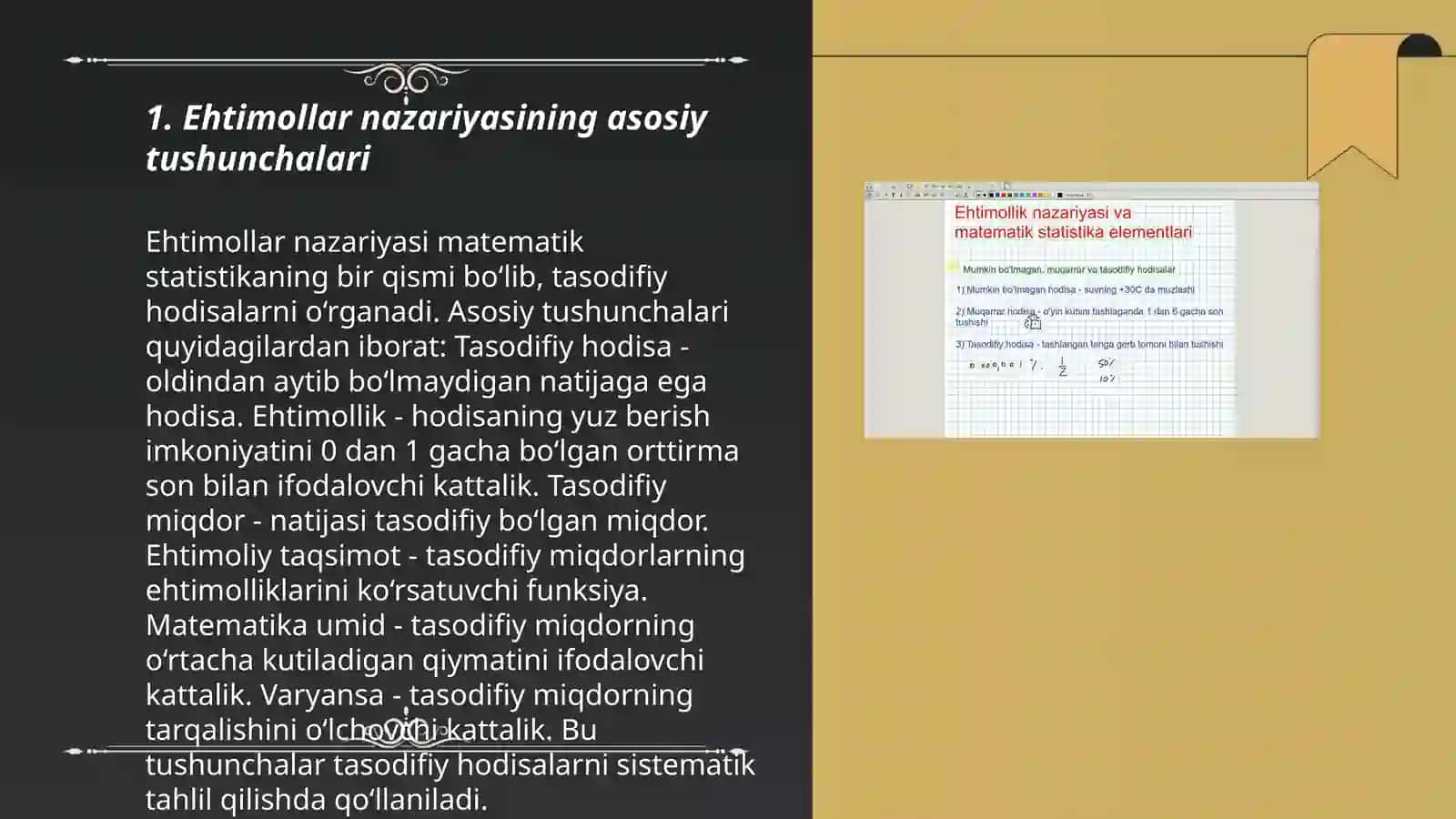 Ehtimollar nazariyasi va matematik statistika elementlari 3
