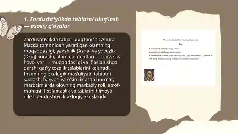 Zardushtiylik tabiatning ulugʻlanishi 3