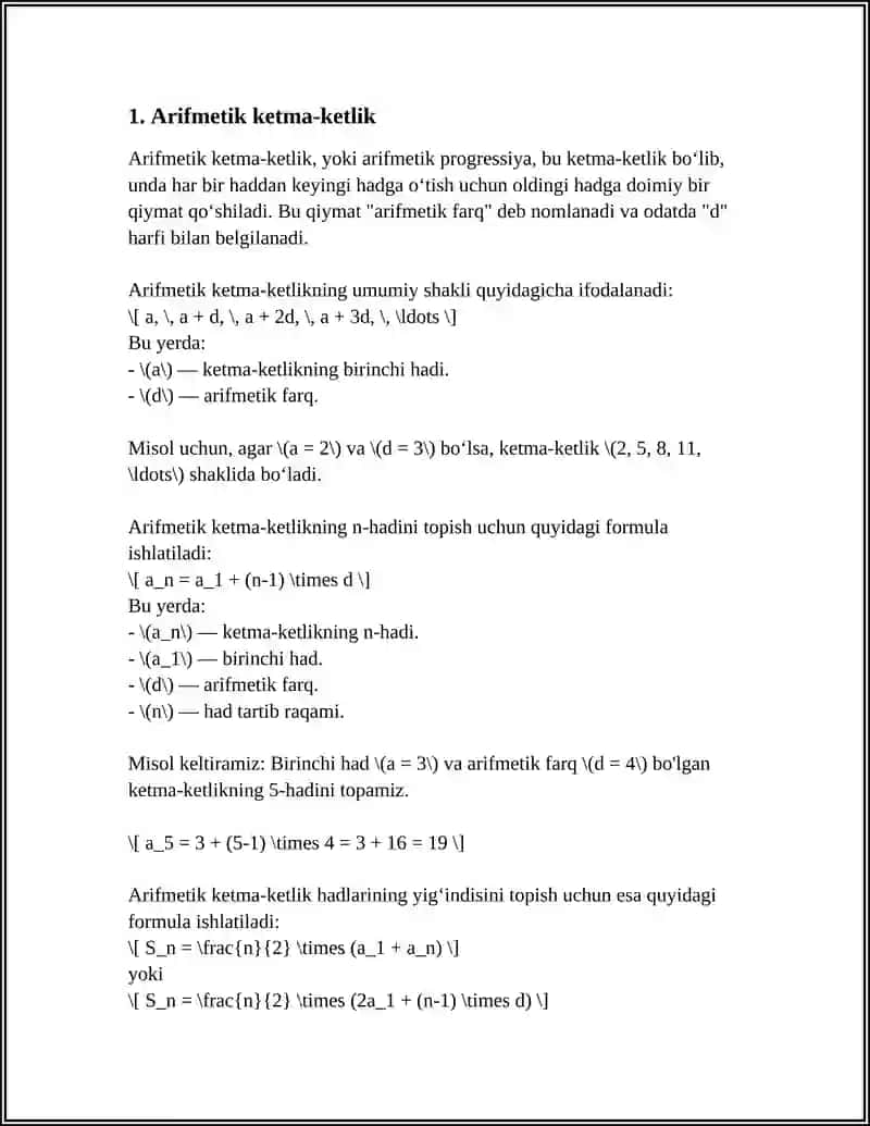 SONLAR KETMA-KETLIGI 3