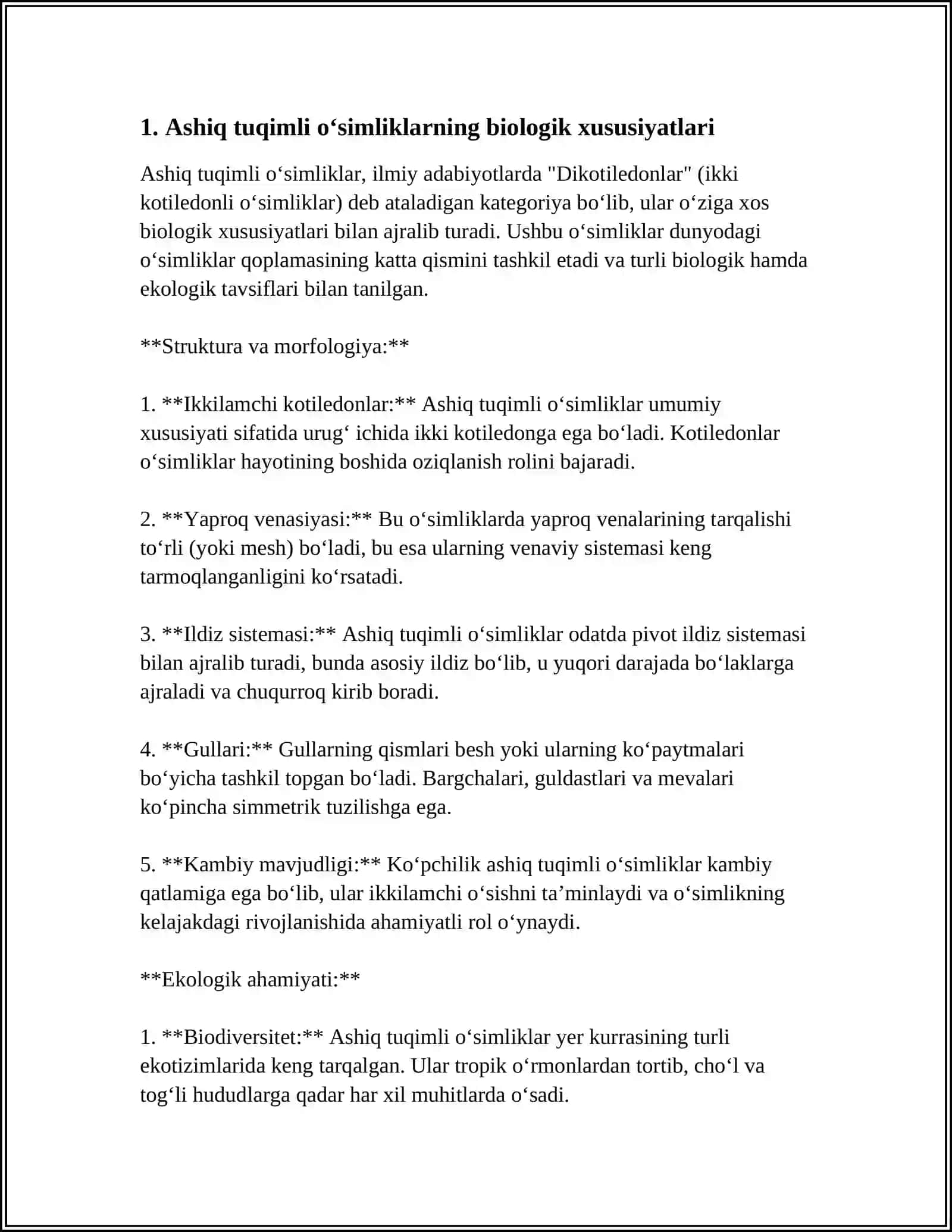 ASHIQ TUQIMLI OSIMLIKLERDIN AHMIYETI 3