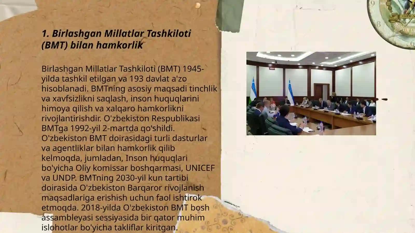 O'zbekistonning xalqaro tashkilotlar bilan hamkorlik aloqalari 3