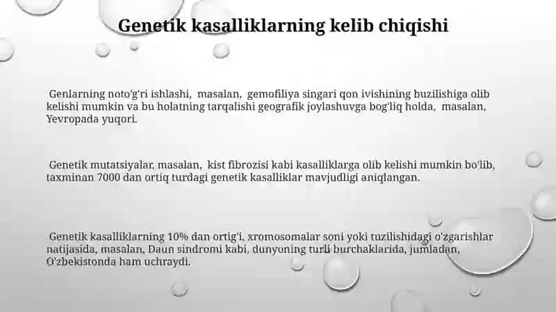 Genetik kasaliklar 3