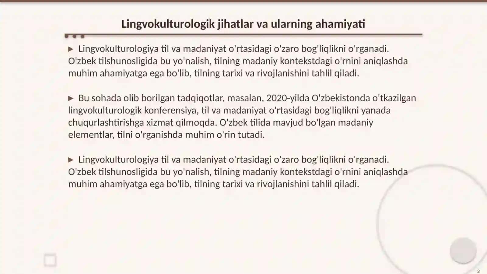 Zamonaviy tilshunoslik yoʻnalishlari 3