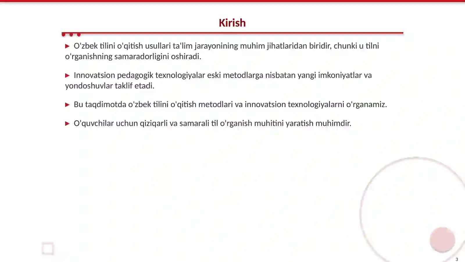 O’ZBEK (ONA) TILI O’QITISH METODLARI 3