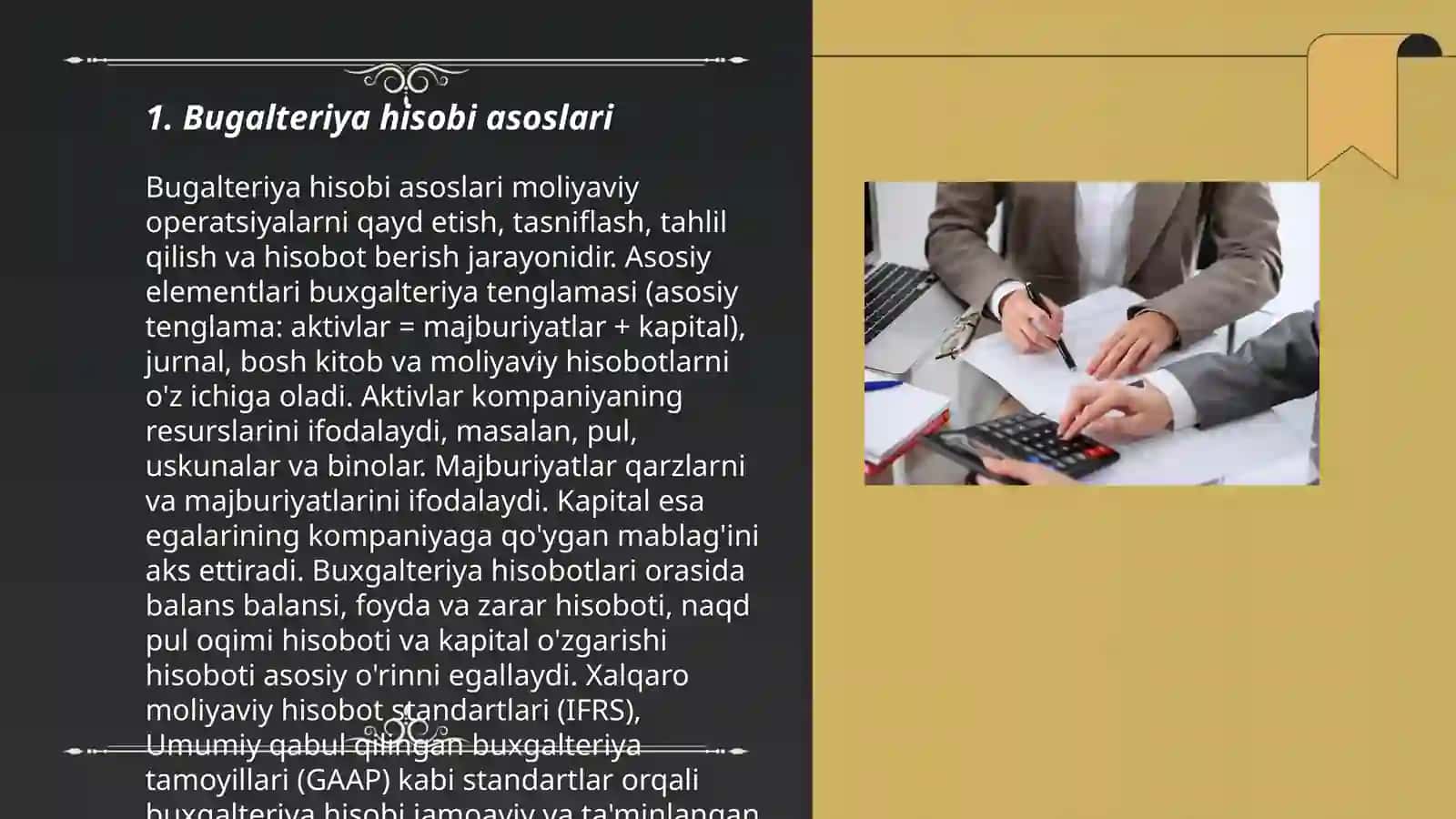 Bugalteriya hisobi xizmatini tashkil etish 3
