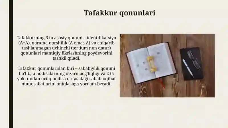 Tafakkurning mantiqiy shakllari va qonun 3