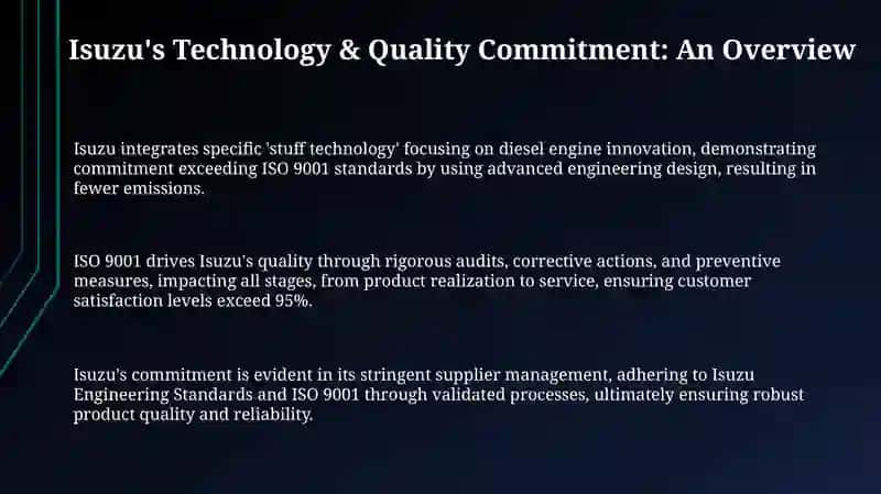 Isuzu's Commitment to Quality: ISO 9001 and Beyond 3