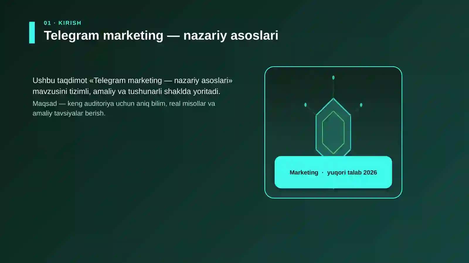 Telegram Marketing — Nazariy Asoslari 3