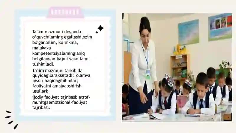 Ta’lim mazmunini loyihalash tamoyillari va mezonlari. 3