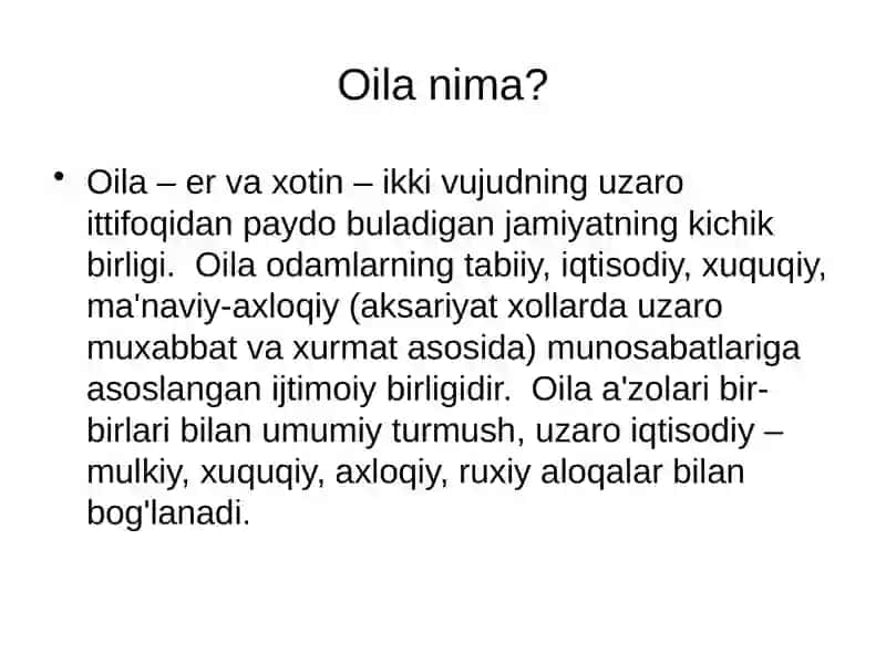 Oila demokratik jamiyat kurilishining asosiy buguni 3