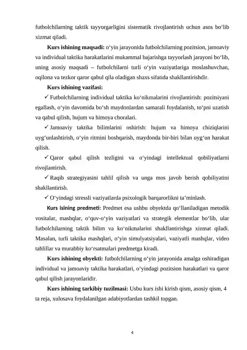 Futbolchilarning taktik tayyorgarligi 3