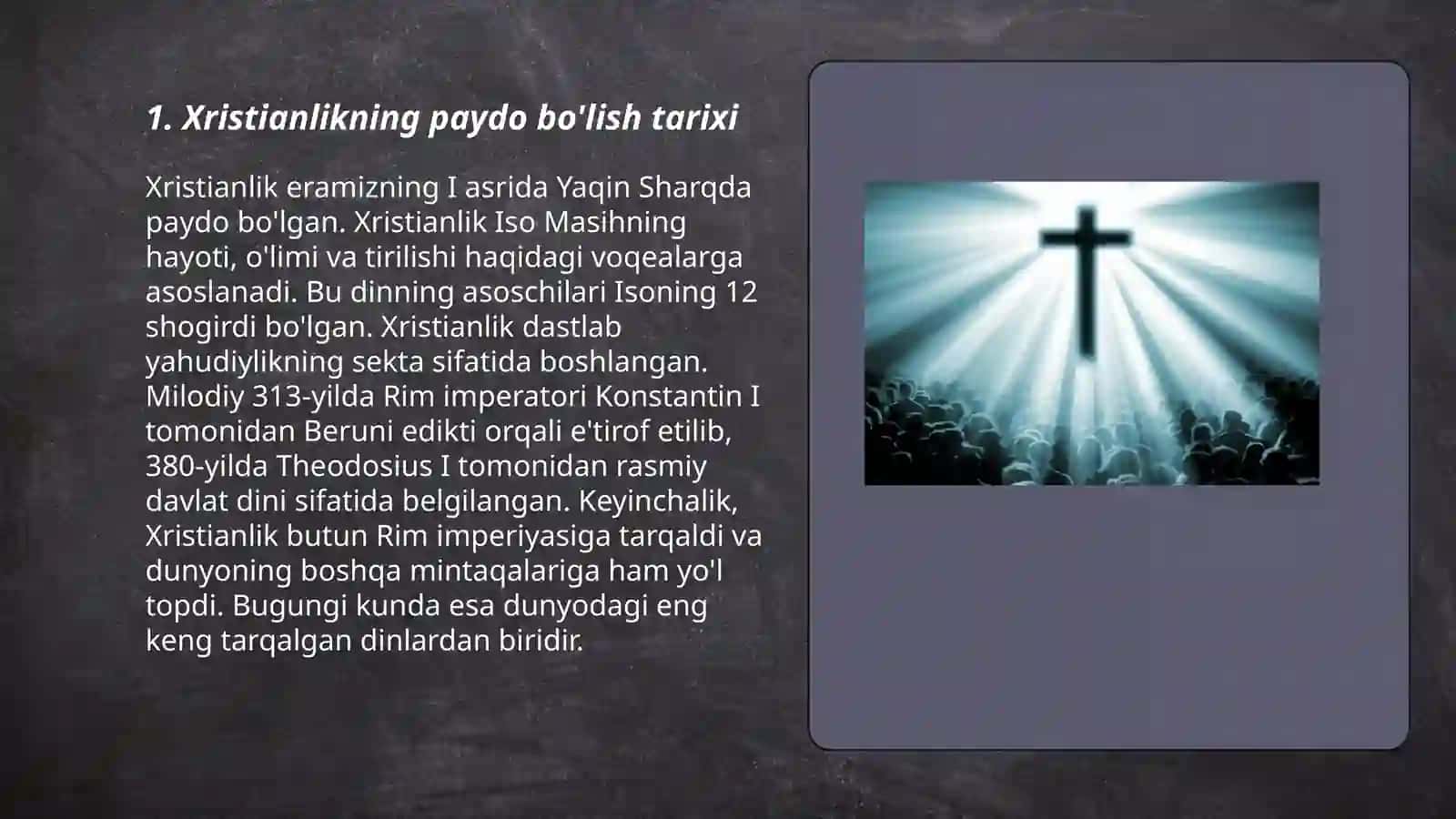 Xristianlikning paydo bo'lish tarixi 3