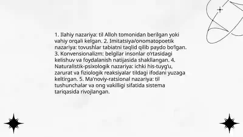 Sharq mutafakkirlarining til shakllanishiga oid qarashlar 3