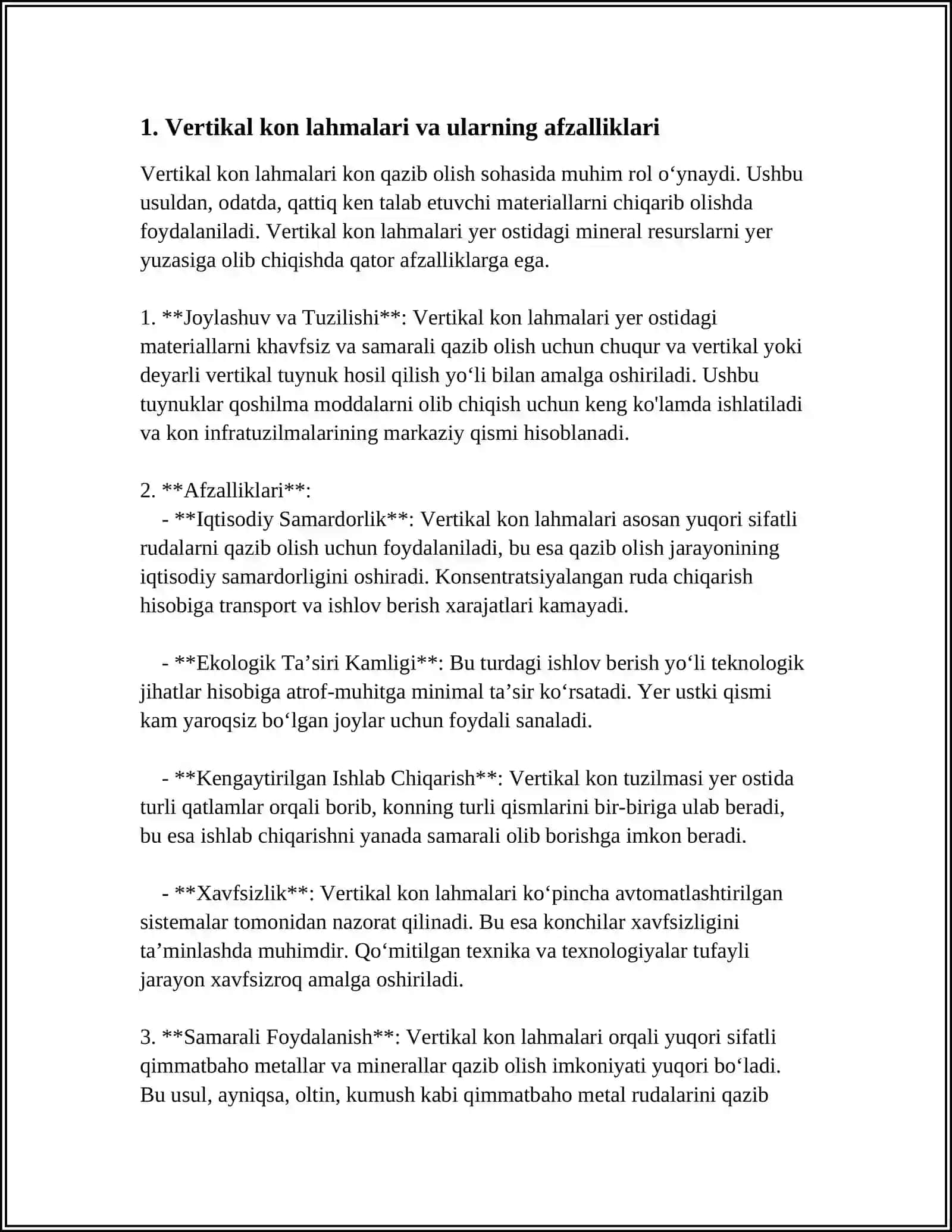 VERTIKAL KON LAHMLARIGA MISOLLAR KELTIRING 3