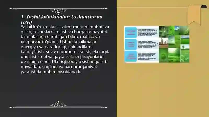 Yashil ko'nikmalar va uning foydali jihatlari 3