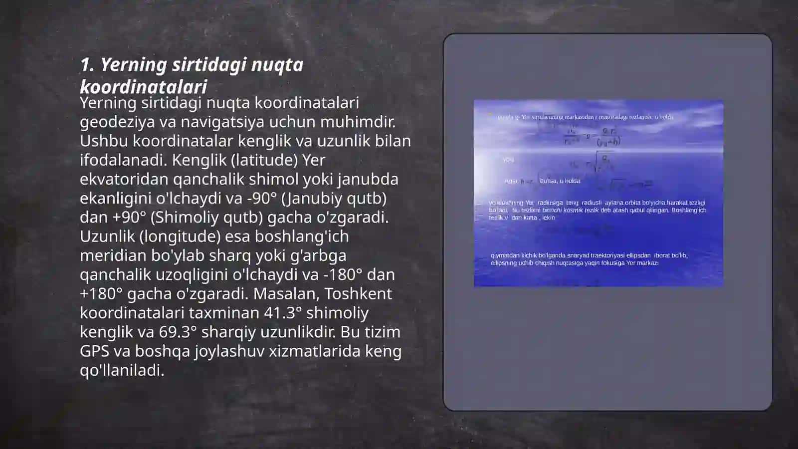 Yer sirtidagi nuqta holatini aniqlash 3