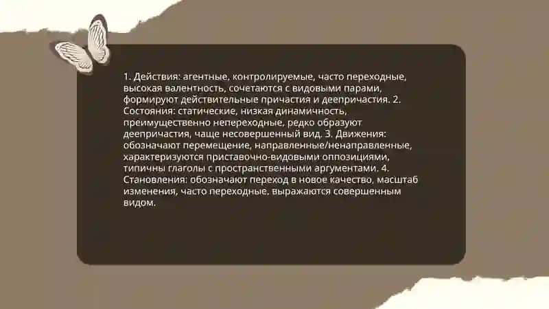 Лексико-грамматические разряды глагола и особенности их функционирования в современном русском языке 3