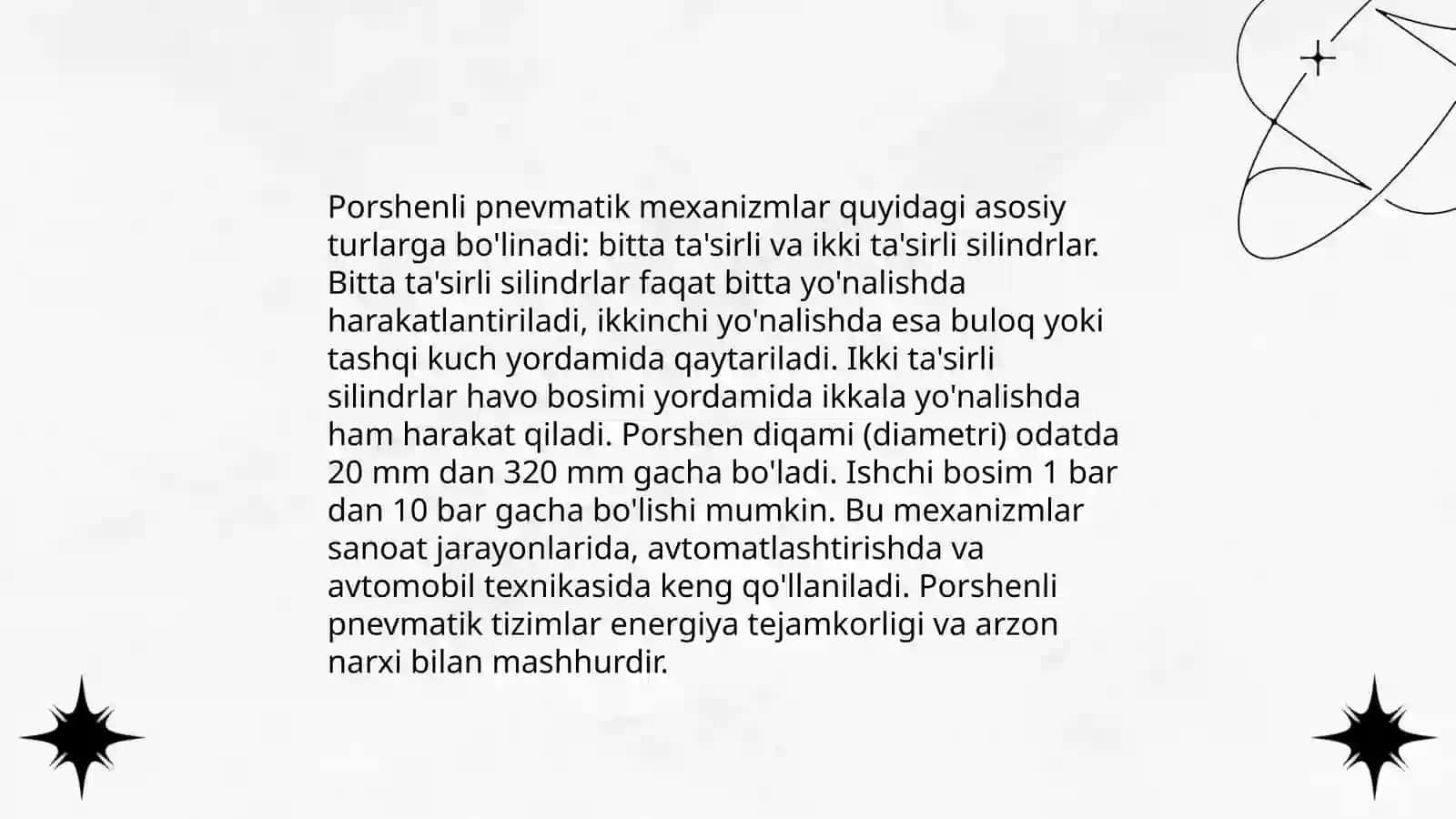 Porshenli pnevmatik mexanizmlar 3