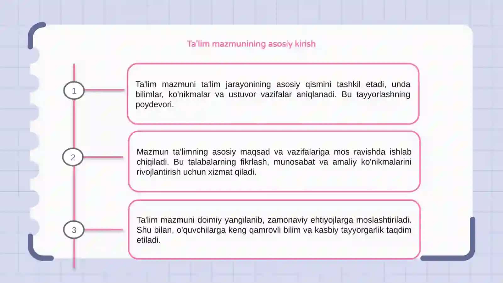 Taʼlim mazmuni 3